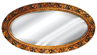 Classic Elements, 48" Oval Shape Beveled Glass Reproduction Mirror, Custom Finish II, 6089