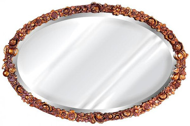 Classic Elements, 28" Oval Shape Beveled Glass Reproduction Mirror, Custom Finish, 6087