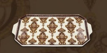 Mosaic Magnificence, Luxury Handmade Chinese Porcelain, 18L x 10w x 1t Display or Vanity Tray, Style 194