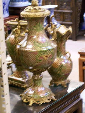 Lyvrich Handmade Luxury Porcelain and Gilded Ormolu - Covered Urn