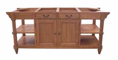 Custom Decorator - Hardwood Hand Made - Classic 79 Inch Kitchen Island