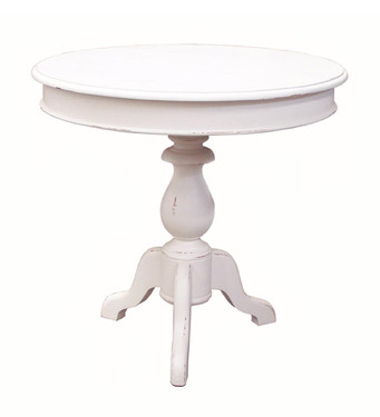 Custom Decorator - Hardwood Hand Turned Reproduction - Contemporary End | Side | Lamp 30 Inch Round Pedestal Table