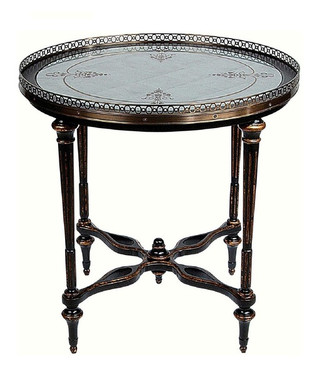 Luxe Life Mirrored Tabletop - Round Accent 28" Gallery Display Table, 5406