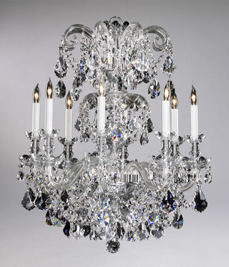 Bohemian Style Eight Light Imperial Lead Crystal - 31.75 Inch Chandelier - Glass Frame