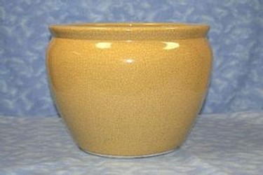 Golden Yellow Decorator Crackle - Luxury Handmade Chinese Porcelain - 06 Inch Fish Bowl | Fishbowl | Planter Style 35