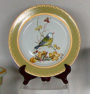 Bluebird Nature Scene, Luxury Handmade Reproduction Chinese Porcelain, 10 Inch Decorative Display Plate Style 83