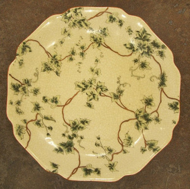 Off White and Green Ivy Vine - Luxury Handcrafted Chinese Porcelain Pattern