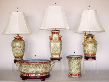 Chinese Red and Fern Green - Luxury Chinese Porcelain Styles - VIA small grouping of LCP Styles - VI of VI