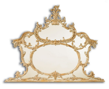 High End - Hand Carved Italy - 70 Inch European Styled Mantel, Buffet Mirror