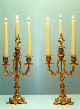 2022 Gilt Brass Ormolu, Four light Candelabra Set, French Gold Finish - Handmade Reproduction of a 17th, 18th Century Dore Bronze Antique, 2597