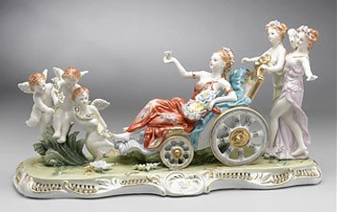Meissen Style Tabletop, 20 Inch Porcelain Sculpture
