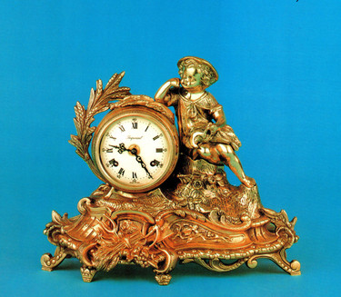 Handmade in Italy - Imperial Fancy d'Oro Ormolu - Desk, Mantel, Table Clock - Choose Your Finish - 11.81t x 5.11d x 14.96w, 1719