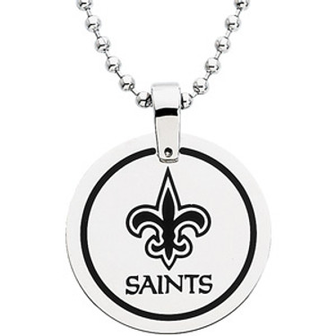 New Orleans Saints Team Logo & Name Disc with Chain