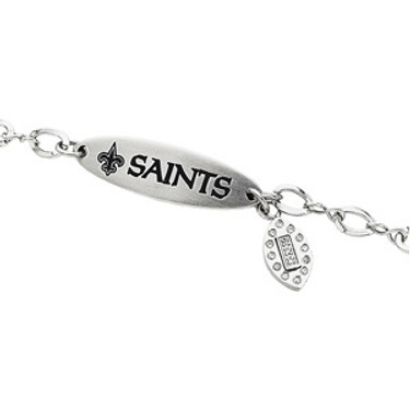 New Orleans Saints Team Name & Logo Dangle Bracelet