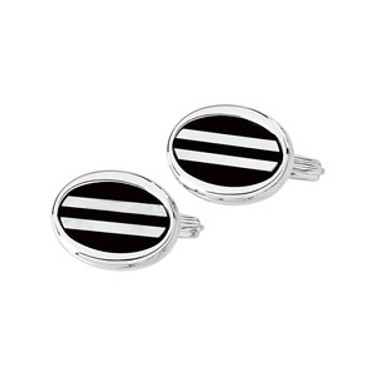 Supreme Sterling Silver 925 | Black Onyx, Mother of Pearl Cuff Links 63650 .TS. Sterling