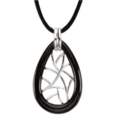 Supreme Sterling Silver 925 | Onyx Teardrop Pendant