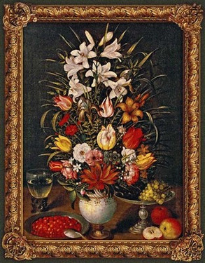 Floral - Belgian Hand Woven Tapestry