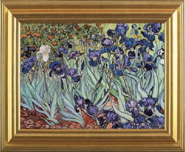 The Iris 1889 - Vincent Van Gogh - Framed Canvas Artwork 8171DB 38" x 30"