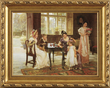 A Time For Roses - Pierre Auguste Renoir - Framed Canvas Artwork 861  23.5 X 27.5