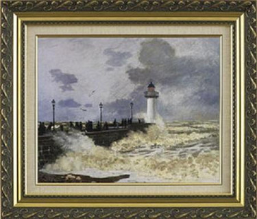 La Jettee Du Havre - Claude Monet - Framed Canvas Artwork - Larson Juhl Moulding 3 sizes available/Click for info