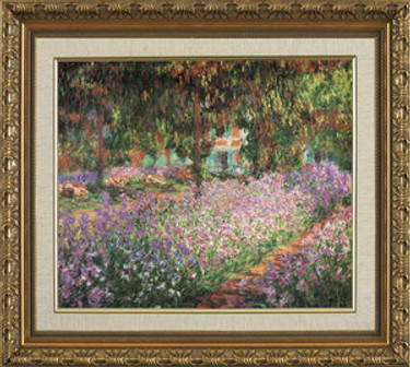 Le Jardin de LArtiste a Giverny - Claude Monet - Framed Canvas Artwork 826 37" x 43"