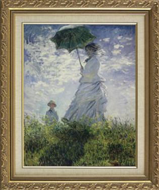 Madame Monet and Son - Claude Monet - Framed Canvas Artwork4 sizes available/Click for info