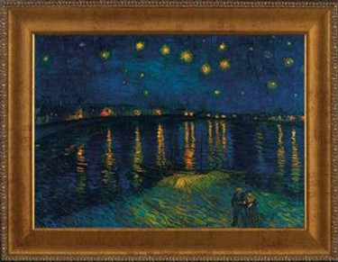 Starlight Over the Rhone - Vincent Van Gogh - Framed Canvas Artworkonly 1 size available