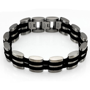 Steelworks | Young Men's Stainless Steel & Rubber Bracelet