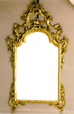 French Rococo Period Louis XV Hand Carved Reproduction Italian Made Gilt Mirror, Large, 263