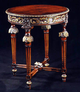 French Neo Classical Louis XVI Carved & Gilded - 29 Inch End Table