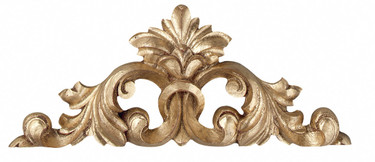 Classic Elements, 16L x 5.25t Wall Plaque Over Door Pediment, Choose Your Finish, Goldleaf