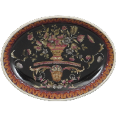 Floral Drama Pattern - Luxury Hand Painted Porcelain - 5 Inch Decorative Tray | Plate