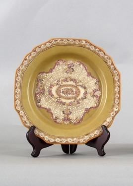 Subtle Violets Pattern - Luxury Hand Painted Porcelain - 9.5 Inch Plate