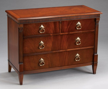 French Empire Style - 42 Inch Reproduction Chest of Drawers - Rich Wood Luxurie Furniture Finish