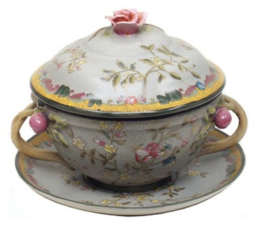 Simplicity - Luxury Hand Painted Porcelain - 8.5 Inch Tureen