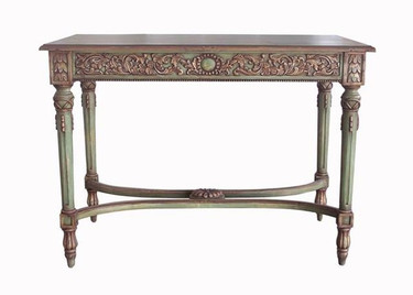 Custom Decorator - Rectangular Hardwood 42 Inch Hall | Console Table - Hand Carved