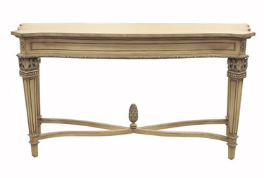 Custom Decorator - Rectangular Hardwood 56 Inch Grand Hall | Console Table - Hand Carved