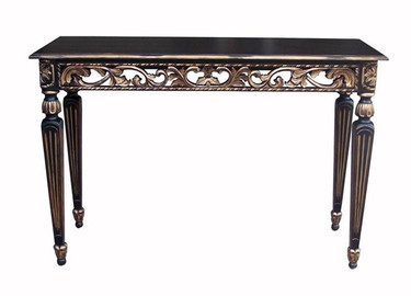 Custom Decorator - Rectangular Hardwood 51 Inch Grand Hall | Console Table - Hand Carved