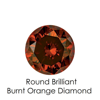 Burnt Orange Round Diamond, Loose Gemstones