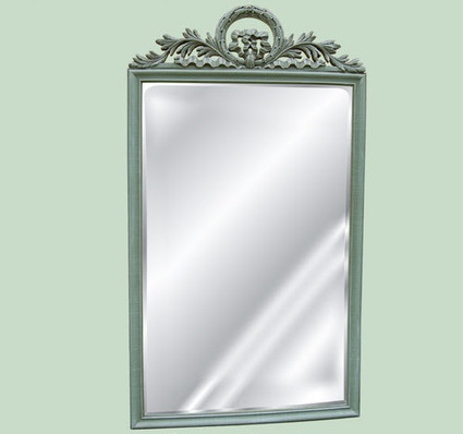 Classic Elements, 42" Rectangular Shape Plate Glass Reproduction Mirror, Custom Finish, 6071