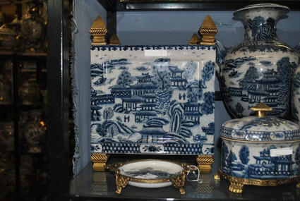 Indigo Blue and White Pagoda - Luxury Chinese Porcelain Styles - IA small grouping of LCP Styles - I