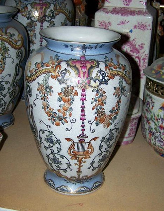 Guirlande De Butin - Luxury Handmade Reproduction Chinese Porcelain - 12 Inch Tabletop Vase | Jardiniere - Style 807 Guirlande De Butin - Luxury Handmade Reproduction Chinese Porcelain - 12 Inch Tabletop Vase | Jardiniere - Style 807