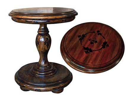 Pedestal Wine Table - 24.5 Inch Accent Table - Style 10002