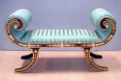 Hand Carved European Reproduction of an Antique 48 Inch Bench