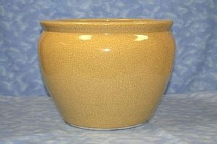 Golden Yellow Decorator Crackle - Luxury Hand Painted Chinese Porcelain - 22 Inch Fish Bowl | Fishbowl | Planter | Dining Table Base Style 35