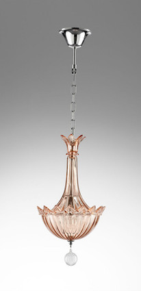 Finely Finished Art Glass - Rosy Blush 9.75dia x 20t Single Light Pendant Chandelier