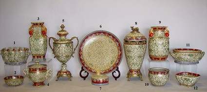 Chinese Red and Fern Green - Luxury Chinese Porcelain Styles - IIA small grouping of LCP Styles - II of VI