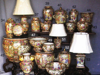 Figural Gold Rose Medallion - Luxury Chinese Porcelain Styles - 02cA small grouping of LCP Styles