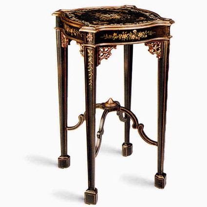 Luxe Life Hand Painted - 27 Inch Accent Table - Floral Design