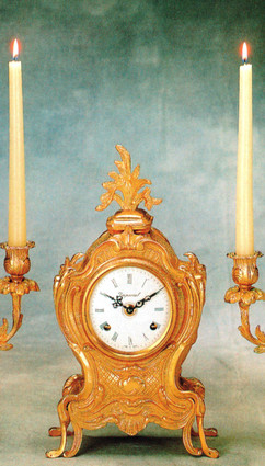 Ornamental d'Oro Ormolu - Desk, Shallow Body Mantel, Table Clock - Choose Your Finish - Handmade Reproduction of a 17th, 18th Century Dore Bronze Antique, 6722